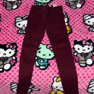 Hollister Burgundy Jeans